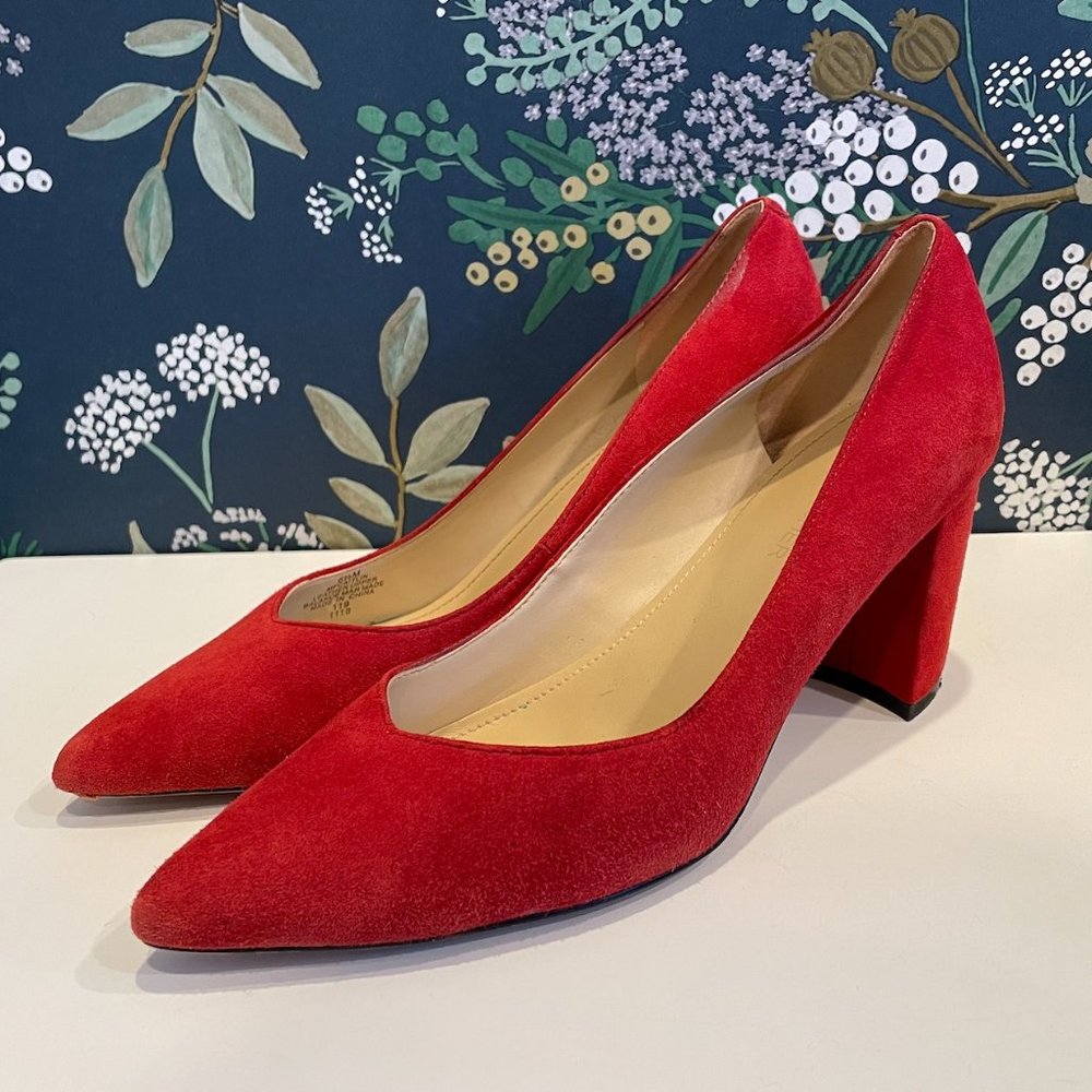 Marc Fisher Caitlin Block Heel - Red Size 6.5